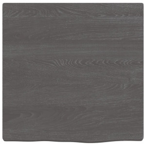 Estante de pared madera de roble tratada gris oscuro 40x40x2 cm H