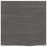 Estante de pared madera de roble tratada gris oscuro 40x40x2 cm 2