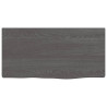 Estante de pared madera de roble tratada gris oscuro 40x20x2 cm 2