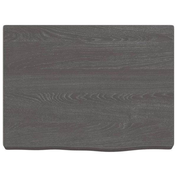 Estante de pared madera de roble tratada gris oscuro 40x30x4 cm M 2