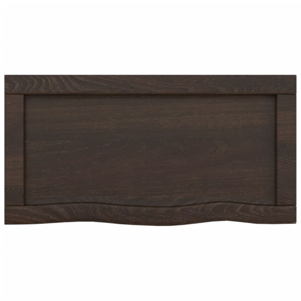 Estante de pared madera de roble tratada gris oscuro 40x30x4 cm M 3