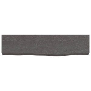 Estante de pared madera de roble tratada gris oscuro 40x10x4 cm H