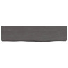 Estante de pared madera de roble tratada gris oscuro 40x10x4 cm 2