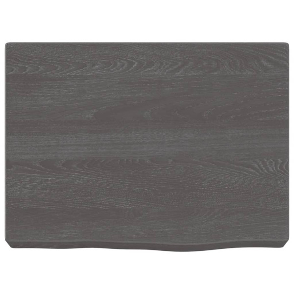 Estante de pared madera de roble tratada gris oscuro 40x30x6 cm M 2