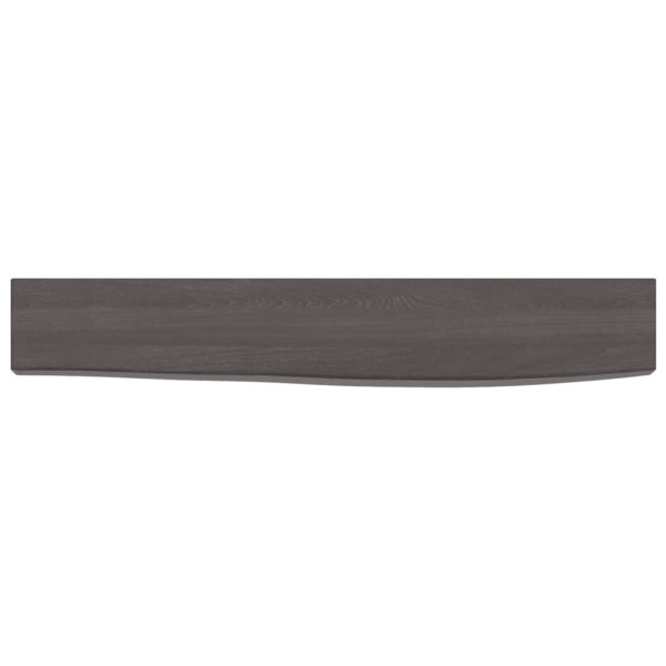 Estante de pared madera de roble tratada gris oscuro 60x10x4 cm M 2