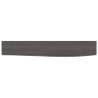 Estante de pared madera de roble tratada gris oscuro 60x10x4 cm 2