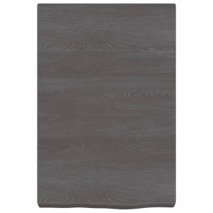Estante de pared madera de roble tratada gris oscuro 40x60x6 cm H