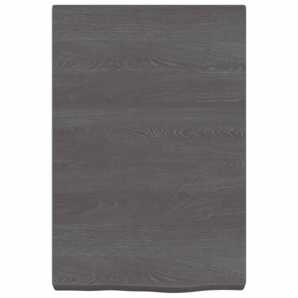 Estante de pared madera de roble tratada gris oscuro 40x60x6 cm M 2
