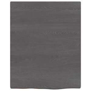Estante de pared madera de roble tratada gris oscuro 40x50x2 cm H