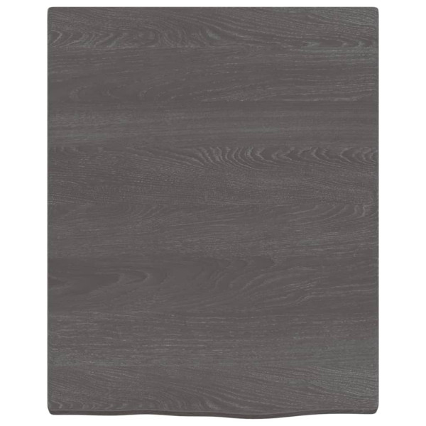 Estante de pared madera de roble tratada gris oscuro 40x50x2 cm M 2