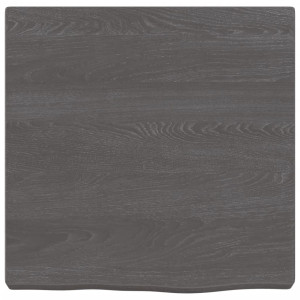 Estante de pared madera de roble tratada gris oscuro 40x40x4 cm H