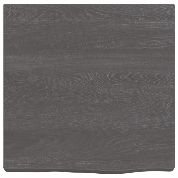Estante de pared madera de roble tratada gris oscuro 40x40x4 cm M 2