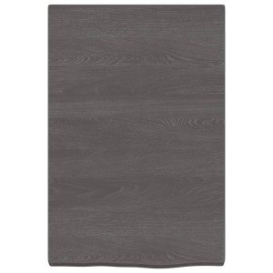 Estante de pared madera de roble tratada gris oscuro 40x60x4 cm H