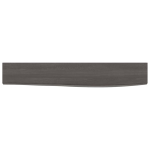 Estante de pared madera de roble tratada gris oscuro 60x10x2 cm H