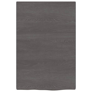 Estante de pared madera de roble tratada gris oscuro 40x60x2 cm H