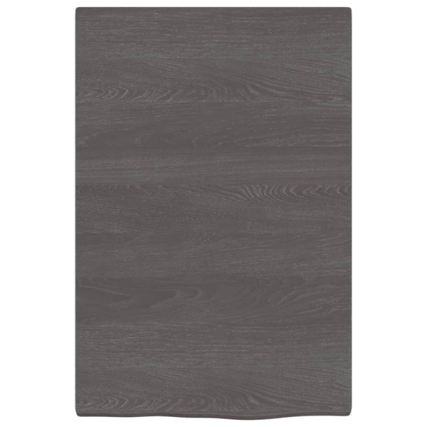 Estante de pared madera de roble tratada gris oscuro 40x60x2 cm M 2