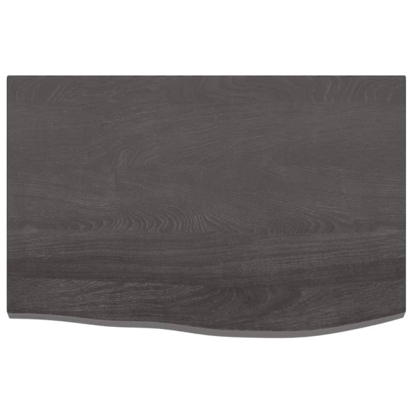 Estante de pared madera de roble tratada gris oscuro 60x40x2 cm M 2