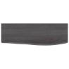 Estante de pared madera de roble tratada gris oscuro 60x20x4 cm 2