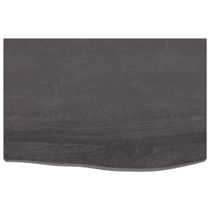 Estante de pared madera de roble tratada gris oscuro 60x40x4 cm H