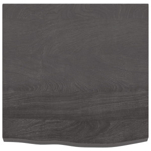 Estante de pared madera de roble tratada gris oscuro 60x60x4 cm H