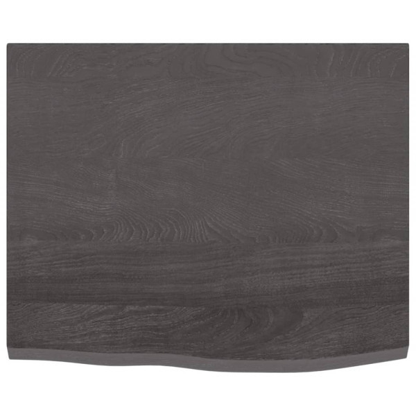Estante de pared madera de roble tratada gris oscuro 60x50x2 cm M 2