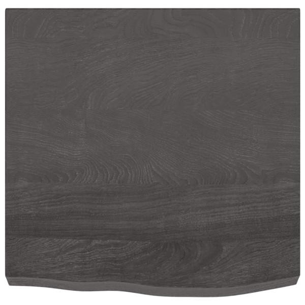 Estante de pared madera de roble tratada gris oscuro 60x60x6 cm M 2