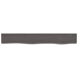 Estante de pared madera de roble tratada gris oscuro 80x10x2 cm H