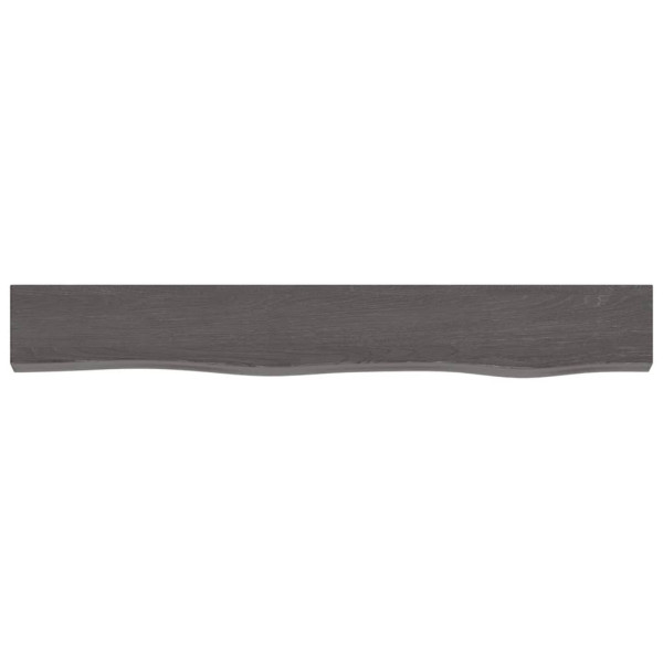 Estante de pared madera de roble tratada gris oscuro 80x10x2 cm M 2