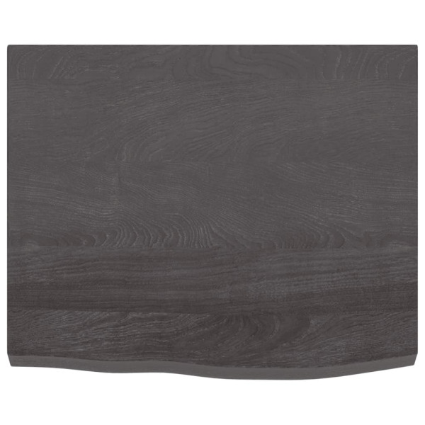 Estante de pared madera de roble tratada gris oscuro 60x50x4 cm M 2