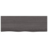 Estante de pared madera de roble tratada gris oscuro 80x30x6 cm 2