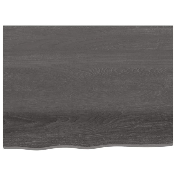 Estante de pared madera de roble tratada gris oscuro 80x60x4 cm M 2
