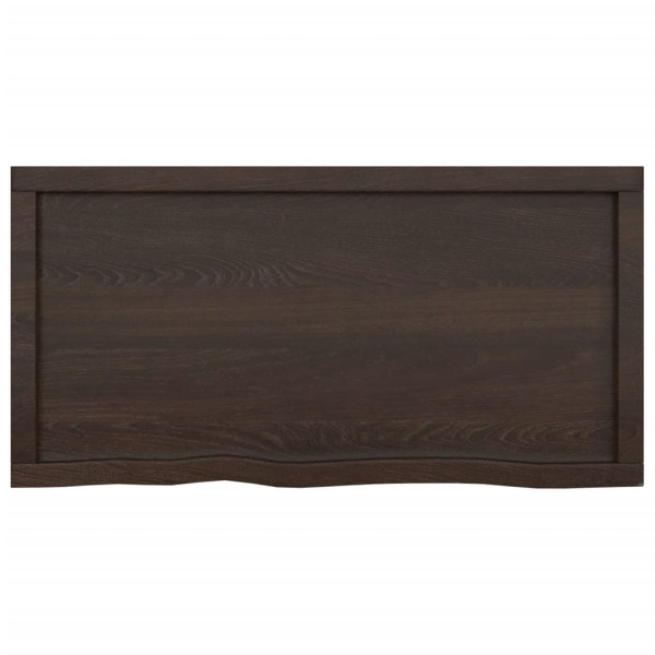 Estante de pared madera de roble tratada gris oscuro 100x50x6cm M 3