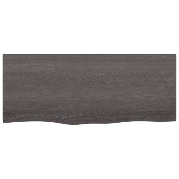 Estante de pared madera de roble tratada gris oscuro 100x40x6cm M 2