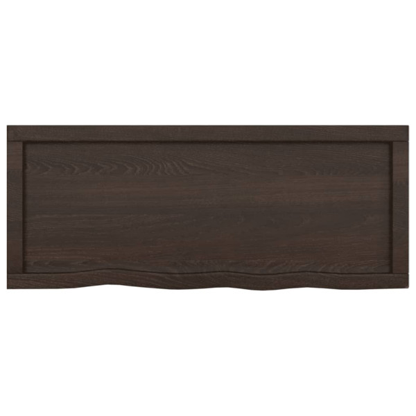 Estante de pared madera de roble tratada gris oscuro 100x40x6cm M 3