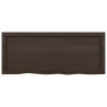 Estante de pared madera de roble tratada gris oscuro 100x40x6cm 3