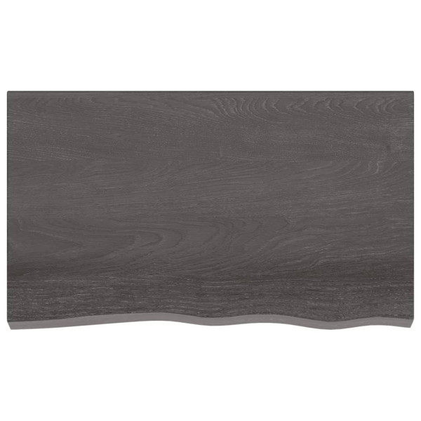 Estante de pared madera de roble tratada gris oscuro 100x60x2cm M 2
