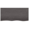 Estante de pared madera de roble tratada gris oscuro 100x50x4cm 2