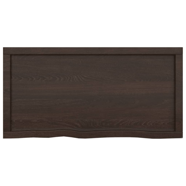 Estante de pared madera de roble tratada gris oscuro 100x50x4cm M 3