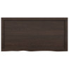 Estante de pared madera de roble tratada gris oscuro 100x50x4cm 3