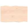 Tablero de mesa madera maciza roble borde natural 80x50x2 cm 1