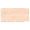 Tablero de mesa madera maciza roble borde natural 80x40x6 cm 1
