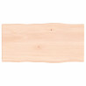 Tablero de mesa madera maciza roble borde natural 80x40x4 cm 1