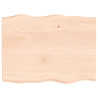Tablero de mesa madera maciza roble borde natural 80x60x4 cm 1
