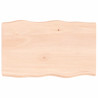 Tablero de mesa madera maciza roble borde natural 80x50x6 cm 1