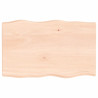 Tablero de mesa madera maciza roble borde natural 80x50x4 cm 1
