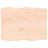 Tablero de mesa madera maciza roble borde natural 80x60x2 cm 1