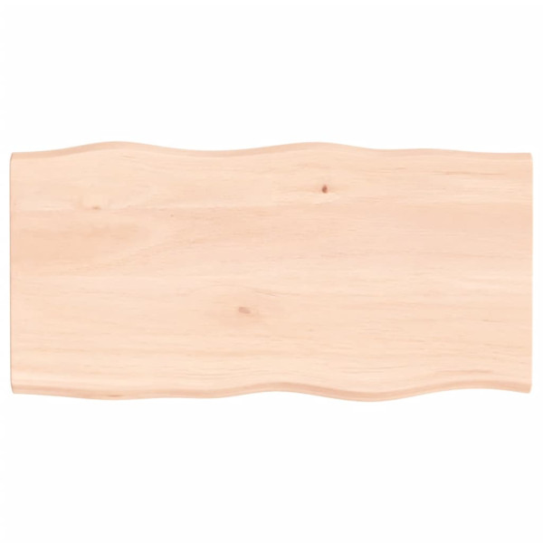 Tablero de mesa madera maciza roble borde natural 100x50x2 cm D
