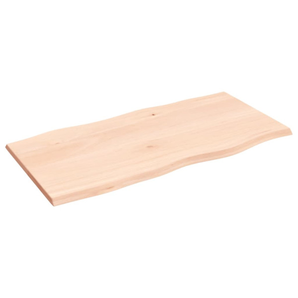 Tablero de mesa madera maciza roble borde natural 100x50x2 cm M 2