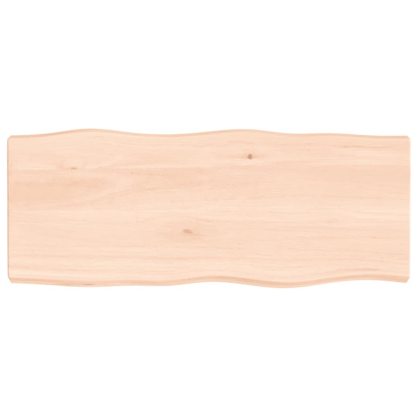 Tablero de mesa madera maciza roble borde natural 100x40x6 cm D