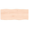 Tablero de mesa madera maciza roble borde natural 100x40x6 cm 1